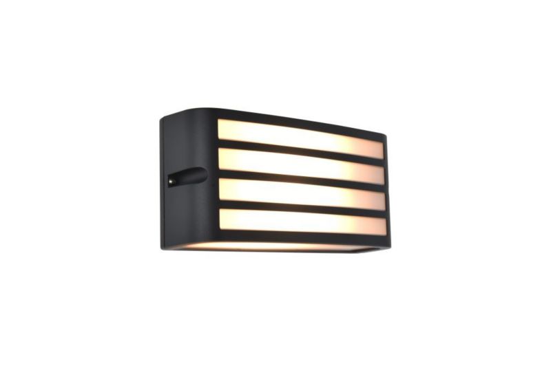 Kinkiet ścienny zewnętrzny Lutec Zebra szary i odcienie szarości 1 x E27 x 25W IP44 wym: 11 x 22 x 9 cm - 1 szt.