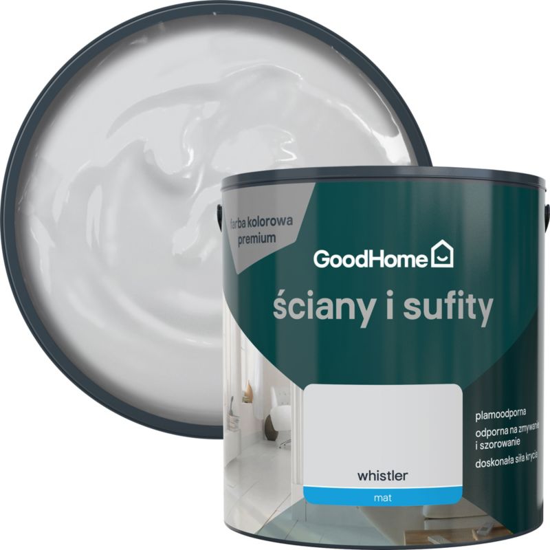 Farba plamoodporna GoodHome Premium Ściany i Sufity whistler 2,5 l