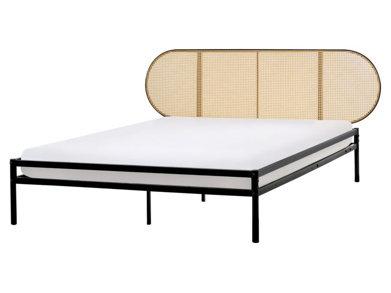 Łóżko Metal Boulin 160 x 200 cm Czarny 1 szt.