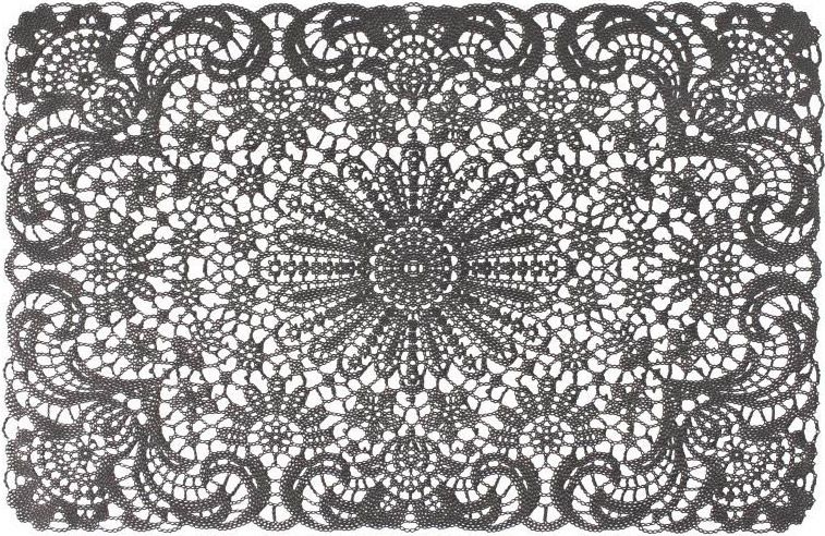 Podkładka na stół Lace 45 x 30 cm szara