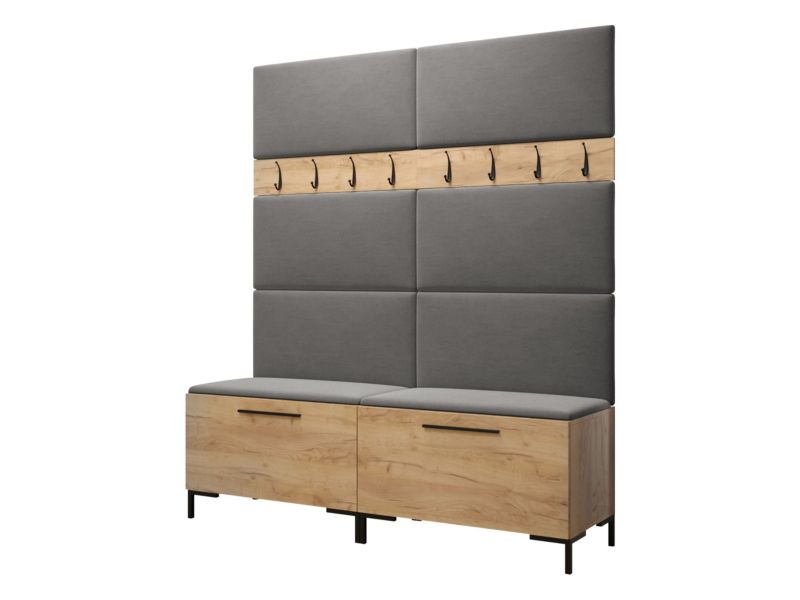 Garderoba MIRJAN 24 Zilion II dąb craft + szary 1 kpl.