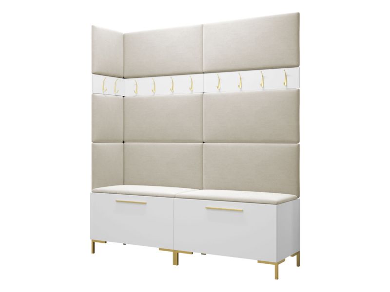 Garderoba MIRJAN 24 Zilion V biały + beżowy 1 kpl.