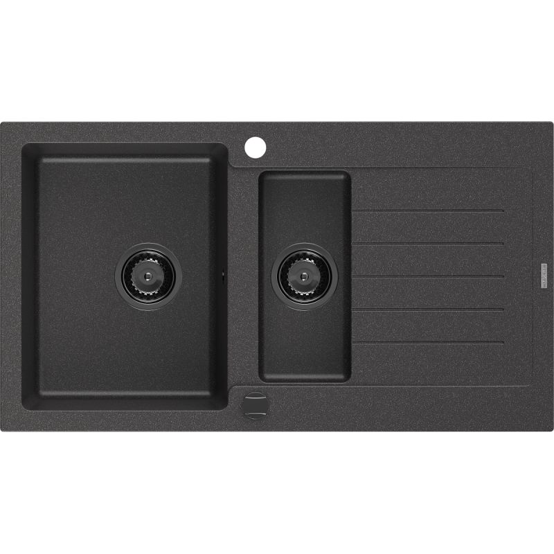 Zlewozmywak granitowy wpuszczany Mexen Matias 1,5-komorowy szary 900x505 mm - 6502901505-71-G 1 szt.