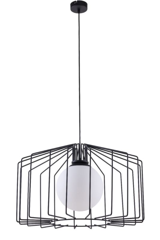 Lampa wisząca Aldex Ramos 9005 czarno-biała industrialna 1xE27 x 60W 1 szt.