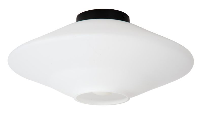 Lampa sufitowa wisząca Lucide Trevor 1114 biały opal-czarna szerokość 42 cm 1xE27 x 60W 1 szt.