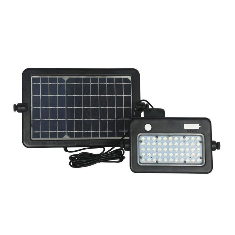 Naświetlacz solarny LED V-TAC czarny LED 10W 4000K 1100lm IP65 wym: 16,6 x 23,2 x 3,4 cm aluminium - 1 szt.