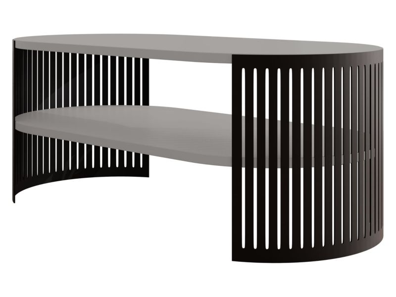 Stolik kawowy owalny MIRJAN 24 Fikoli I czarny/jasny grafit 1 szt.