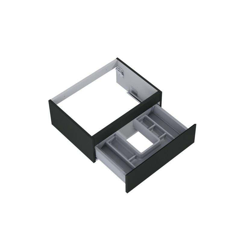 Szafka podumywalkowa Oltens Vernal 60cm czarny mat MDF, QuietClose, 1szuflada 1 szt.