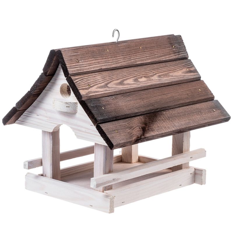 Karmnik dla ptaków KADAX domek biało-brązowy 30 x 25 cm 1 szt.