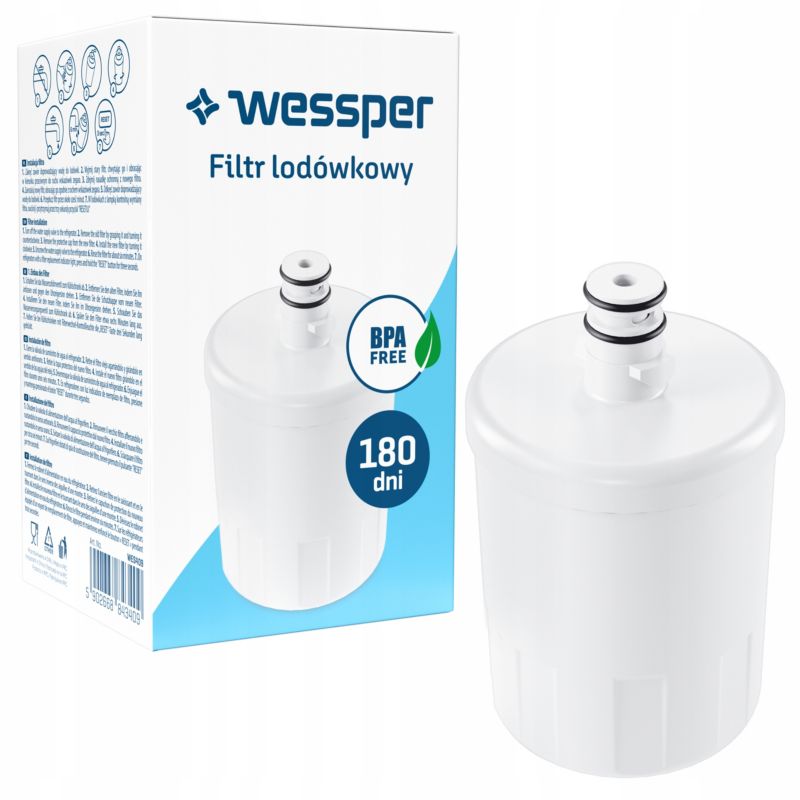 Filtr wody, Wessper, do lodówki LG, Kenmore, zamiennik 469890, 09890, wkład, 1szt