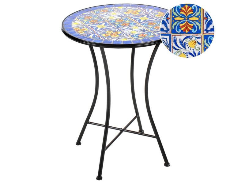 Stolik bistro Coriano 60 cm Metal Czarny 1 szt.