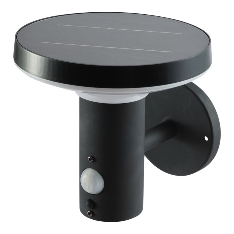 Kinkiet ogrodowy solarny GoodHome Cowhorn z czujnikiem ruchu czarny