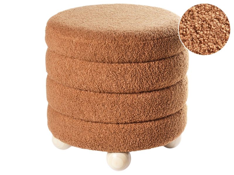 Puf Chilly Złoty brąz Sztuczne futro 42 cm 42 cm 1 szt.