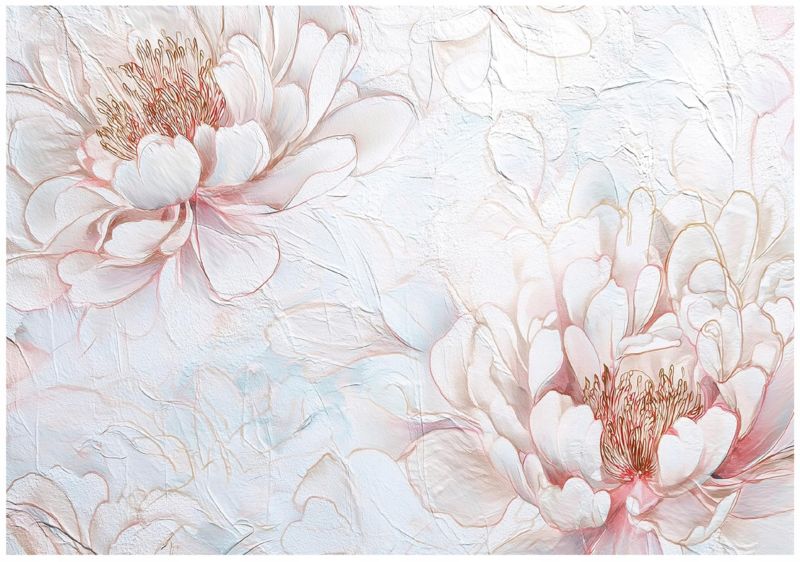 Fototapeta WALLARENA Do Sypialni Salonu Na Flizelinie Kwiaty Piwonie Romantyczna 250x175 cm 1 szt.