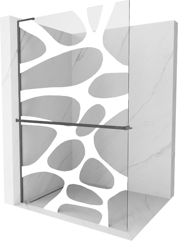 Ścianka prysznicowa Mexen Kioto+ L biały wzór 70 x 200 cm 800-070-123-66-97 1 szt.