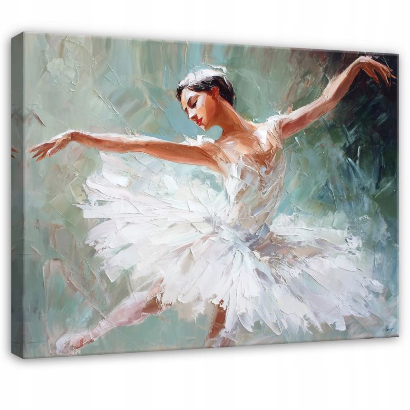 Obraz Na Płótnie Canvas WALLARENA 100x70 cm Obraz Ścienny Do Sypialni Salonu Baletnica Kobieta 1 szt.