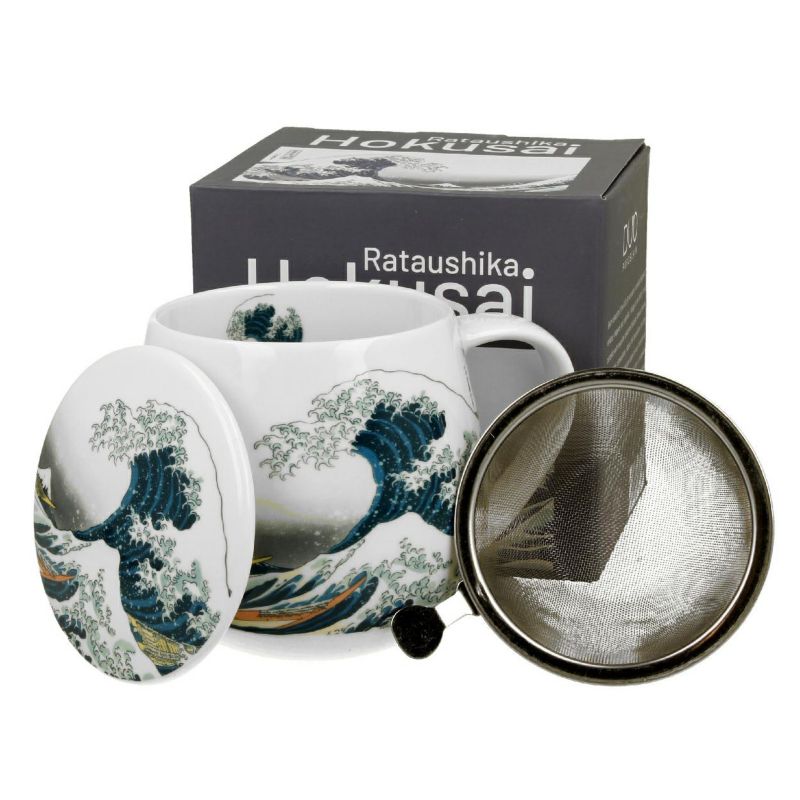 Kubek Wielka Fala DUO porcelanowy z zaparzaczem 430 ml 1 szt.