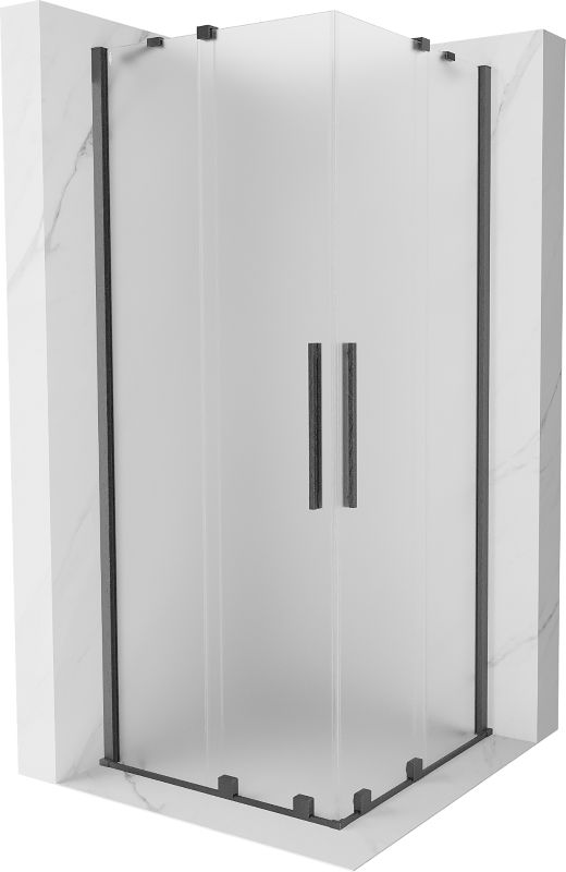 Kabina prysznicowa Mexen Velar Duo rozsuwana 80 x 80 cm szron gun gray szczotkowany 1 szt.