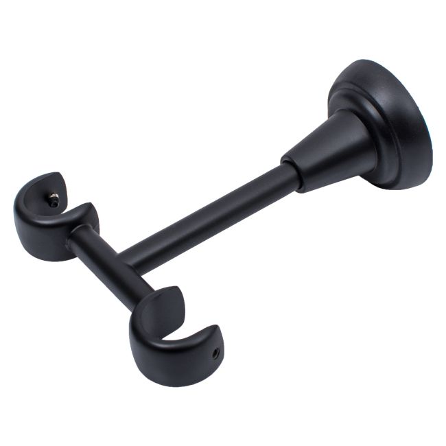 Wspornik sufitowy podwójny czarny matowy 19 mm