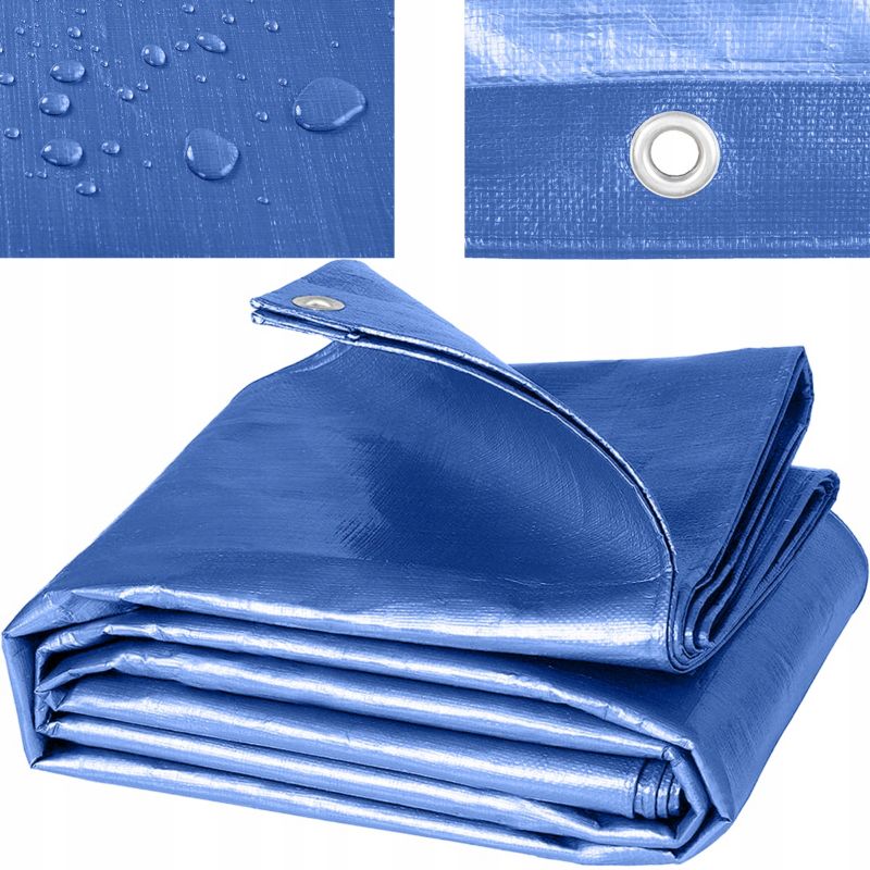 Plandeka Bradas 8x12m 50g/m² wodoodporna niebieska 1 szt.