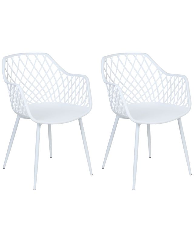 Zestaw 2 krzeseł do jadalni Nashua ii Biały 1 par.