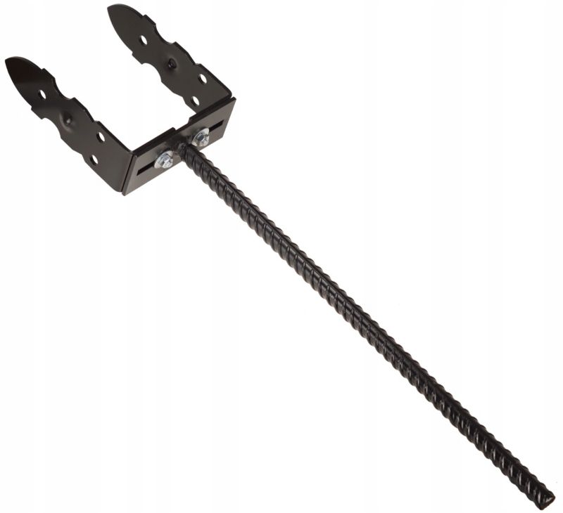 Podstawa FEINZ Słupa Kotwa Regulowana Ozdobna 0-180 Mm Do Betonu Czarna Pręt 50 Cm 1 szt.