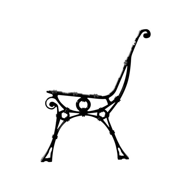 Noga ławki aluminiowa retro bez podłokietnika