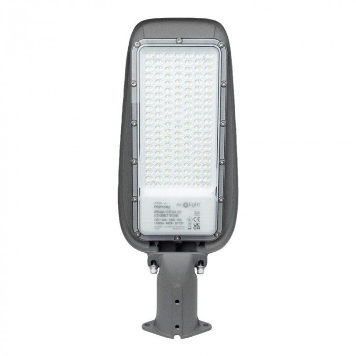 Lampa uliczna Ecolight Place I Ulice szara LED 100W 4000K 13000lm IP65 wym: 48,3 x 18,6 x 8,3 cm - 1 szt.