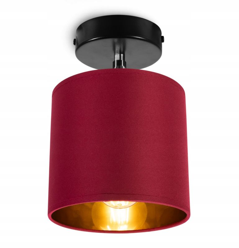 Lampa sufitowa wisząca kinkiet Light Home LH Gama 1x E27 60W karminowy/złoty 1szt.