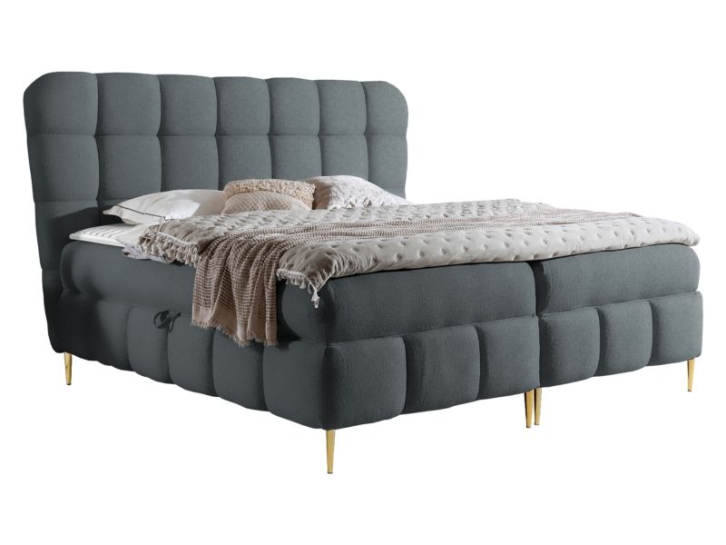 Łóżko kontynentalne MIRJAN 24 Lolly 180x200 gołębi szary 1 szt.