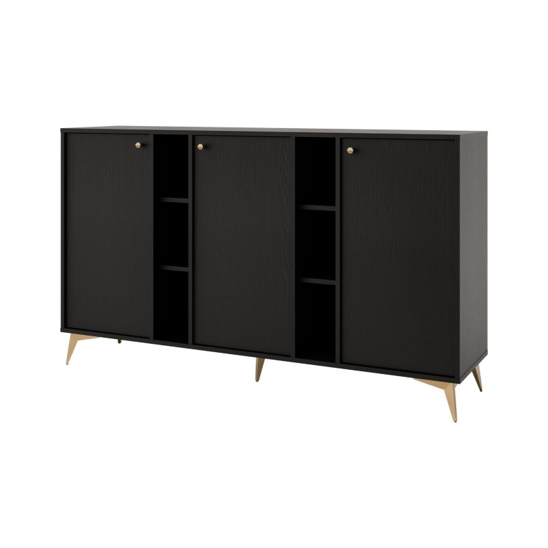 Komoda trzydrzwiowa Bonni Sakai 1 3F T823 Czarny 1 szt.