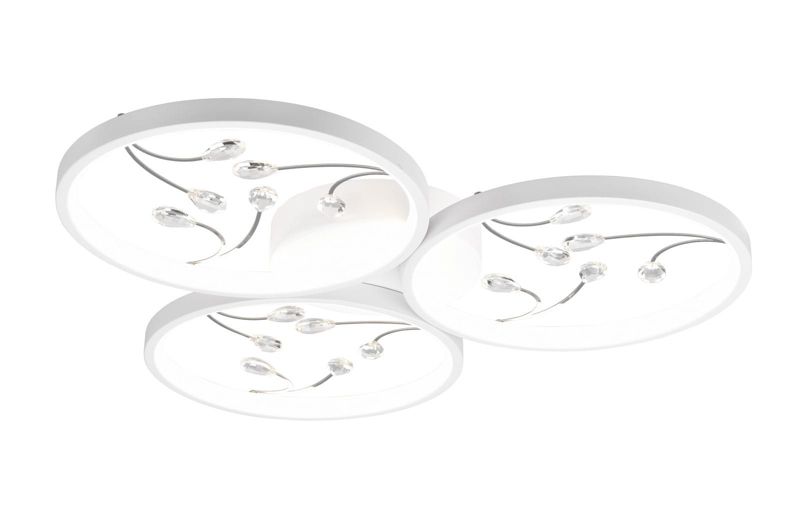 Lampa sufitowa wisząca Trio Groovy 1830 biało-przezroczysty nowoczesna wbudowany LED 30W 1 szt.