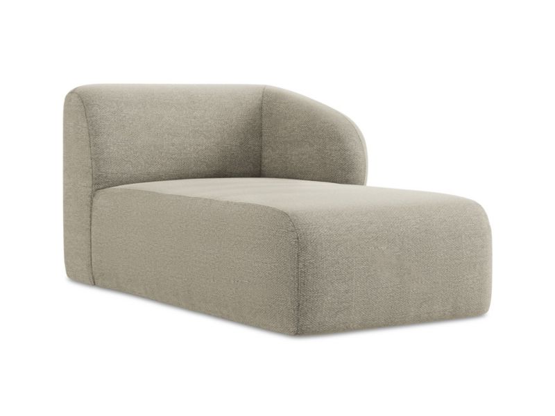 Szezlong prawostronny LaMiaSofa CERVO z tkaniny bouclé 91x166 cm kreci 1 szt.