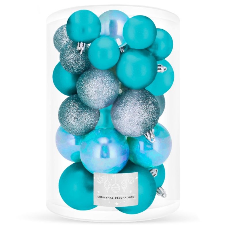 Bombki choinkowe Springos niebieskie 30 szt.