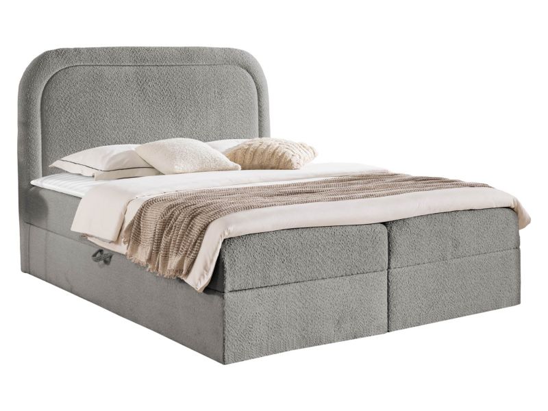 Łoże kontynentalne MIRJAN 24 Bonito 140x200 + topper jasnoszary 1 szt.