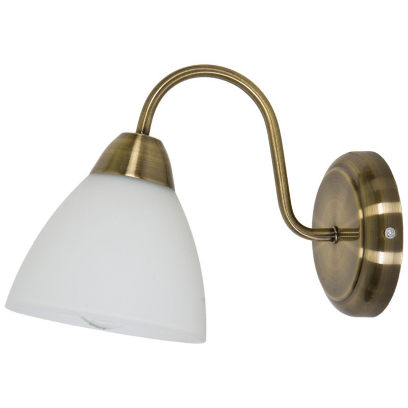 Kinkiet GoodHome Saucats 1-punktowy E27 antyczny brąz