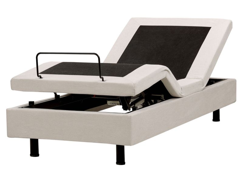 Łóżko regulowane bez zagłówka Duke ii 80 x 200 cm Jasnobeżowy 1 szt.