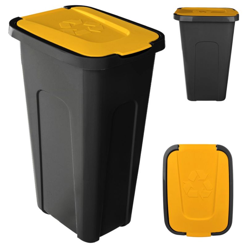 Kosz KADAX Na Śmieci Pojemnik Odpady Do Segregacji 30L Kubeł Śmietnik Z Pokrywą 1szt.