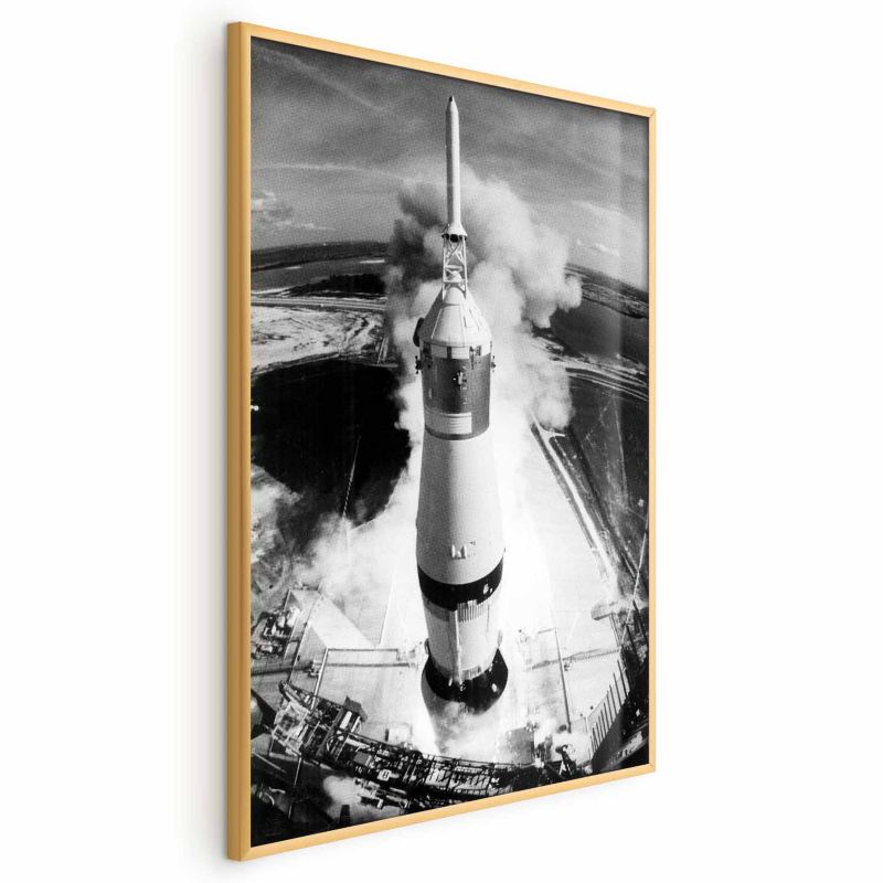 Plakat Artgeist Kosmiczna prędkość 21x30 cm z ramą złotą 1 szt