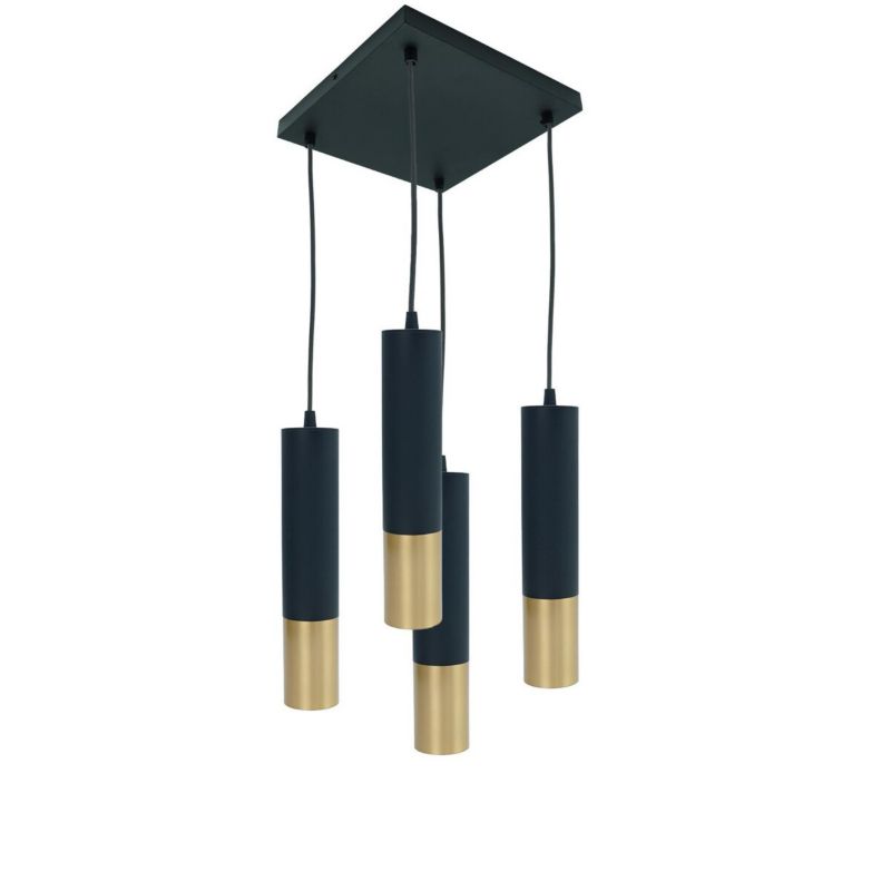 Lampa wisząca IdeaLED Circus czarno-złota wym: 110 x 26 x 26 cm 4xGU10 x 40W 1 szt.