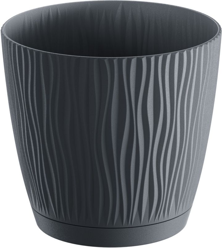 Doniczka z podstawką Sandy 14,9 cm antracyt