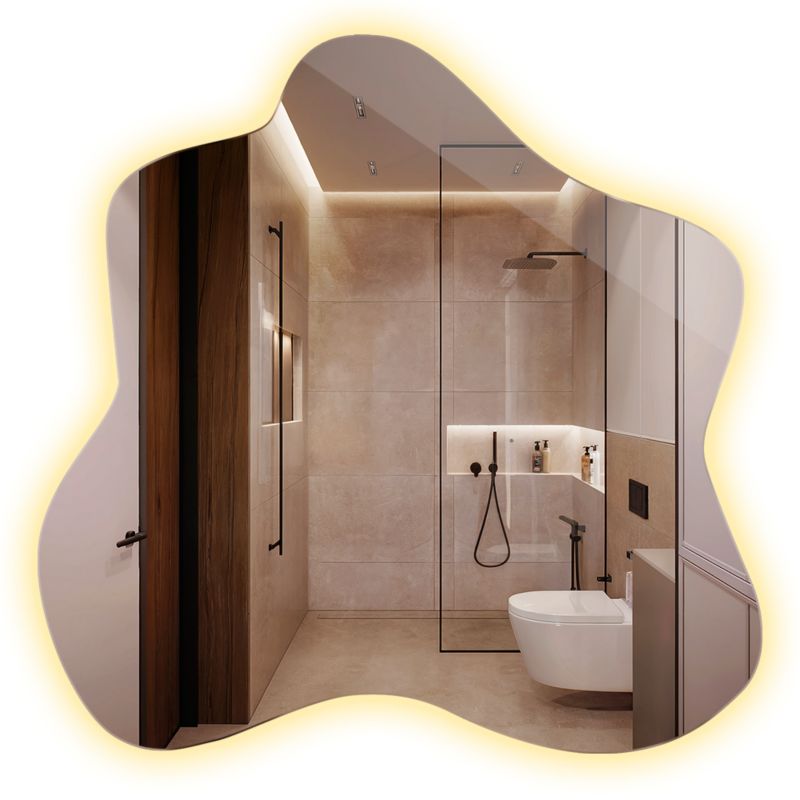 Lustro LED Tulup Ciepła Barwa 58x58 cm 1 szt.