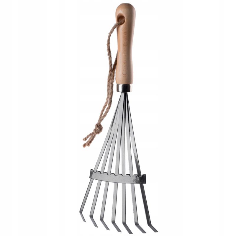 Grabki KADAX metalowe Ogrodowe Grabie 6-Zębne Trzonek 1szt.