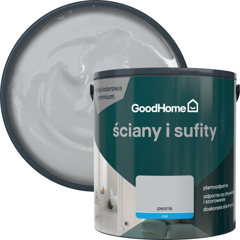 Farba plamoodporna GoodHome Ściany i Sufity peoria 5 l