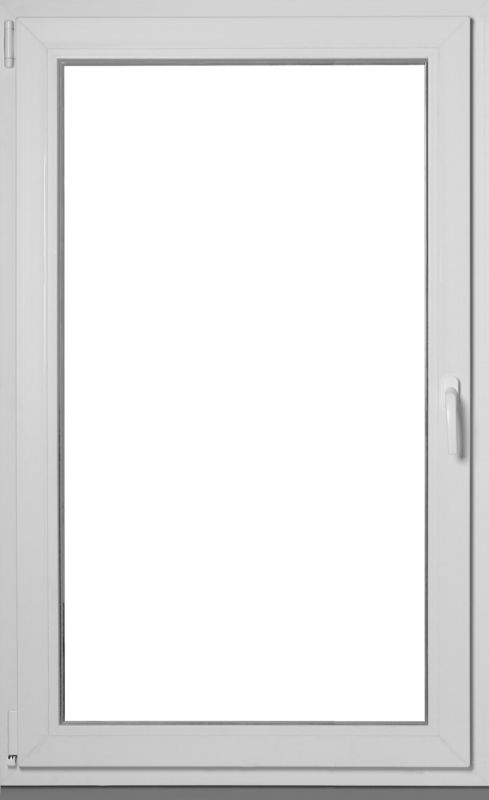 Okno PCV rozwierno-uchylne dwuszybowe 865 x 1435 mm lewe białe