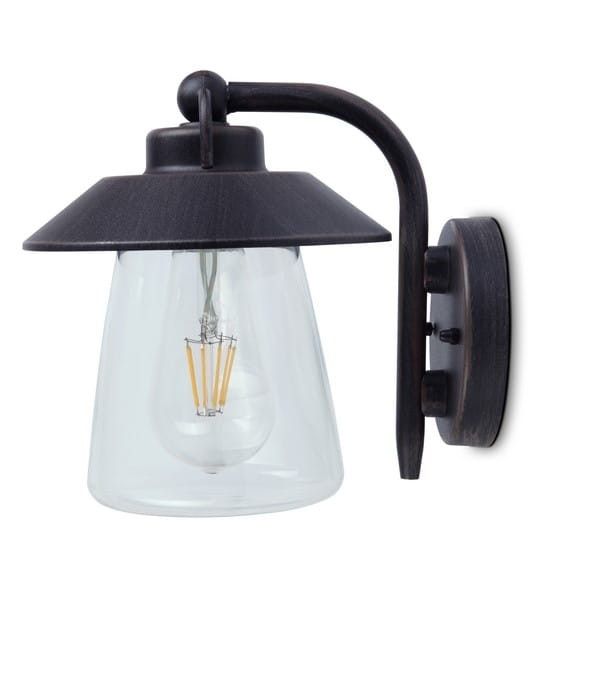 Kinkiet ścienny zewnętrzny Lutec Cate rdzawo-biały 1 x E27 x 60W IP44 wym: 20 x 22,5 x 17,6 cm - 1 szt.