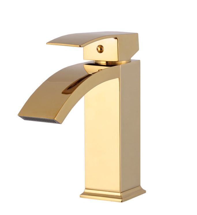 Bateria Umywalkowa Granitan Złota Niska Kaskada Wodospad 1 szt.