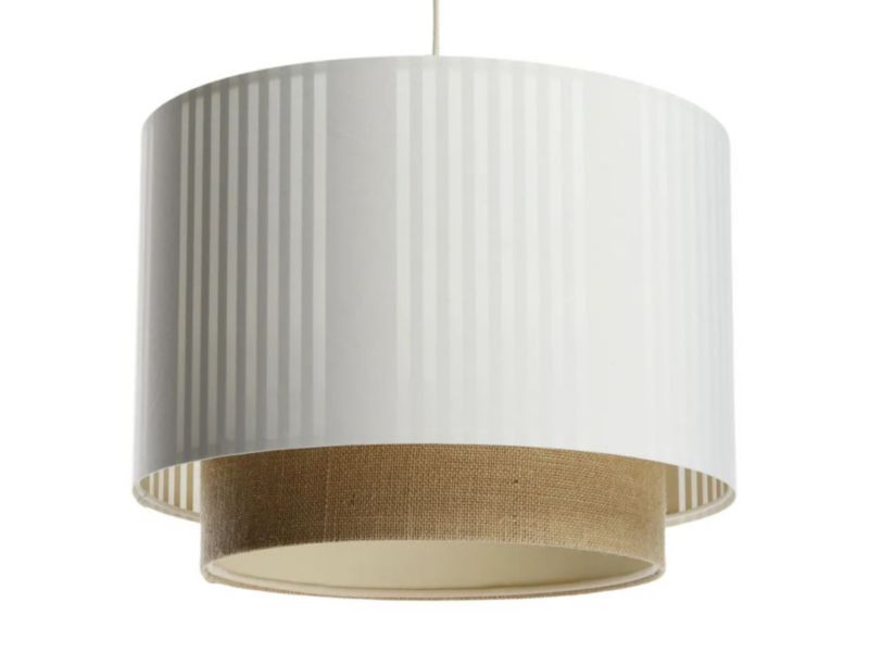 Lampa Bps Koncept wisząca DUO LAMI LINE 50 biała/jutowa 1 szt