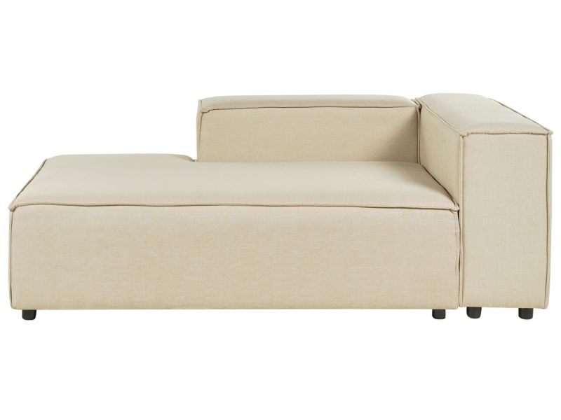 Szezlong lniany prawostronny beżowy Aprica 1 szt.