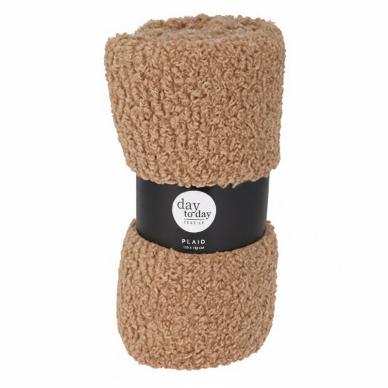 Koc EDANTI Baranek Sherpa Narzuta Ciepły Jesienny 150x120cm Poliestrowy Do Salonu Sypialni 1 szt.